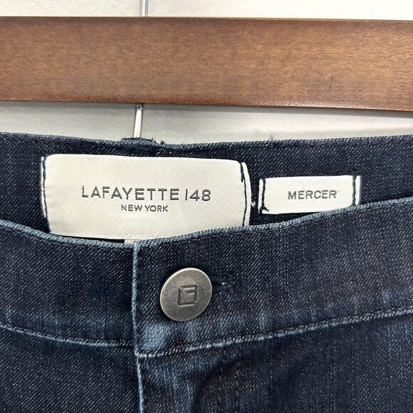Lafayette 148 Mercer Jeans Dark Wash Skinny Size 10 - Picture 4 of 10